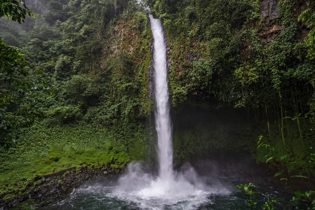 La Fortuna's waterfall pouring into a jungle pool