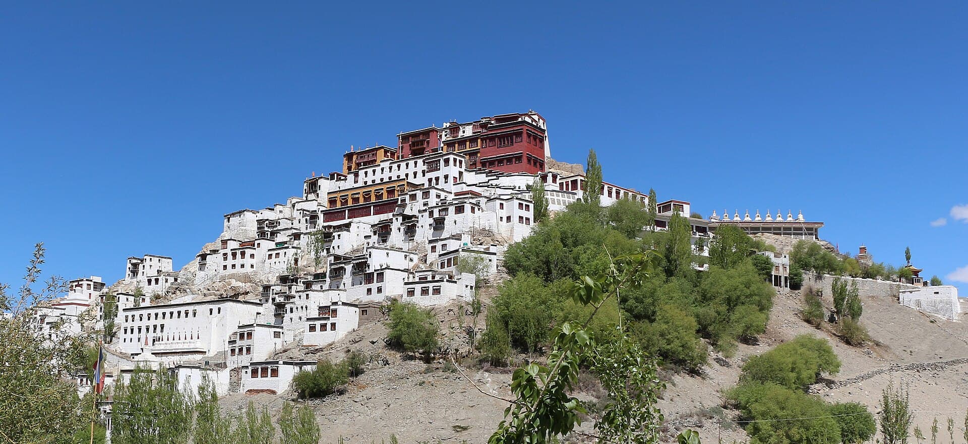 Thiksey Monastery stacked up its hill in Ladakh