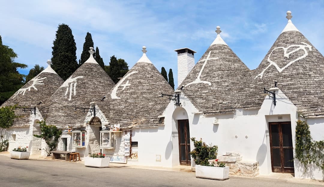 The stone-cone trulli rooftops of Alberobello