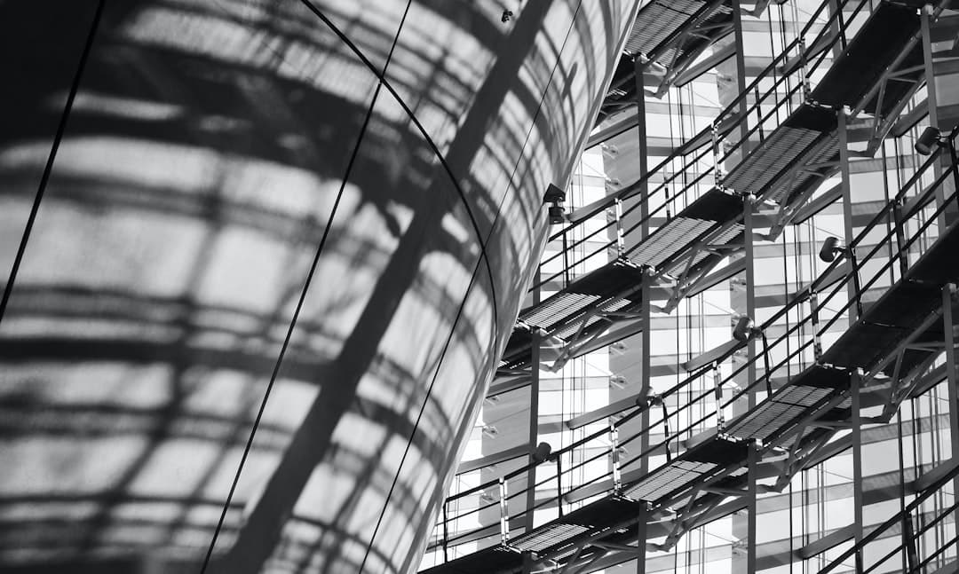 The sweeping curved glass facade of a Tokyo art museum