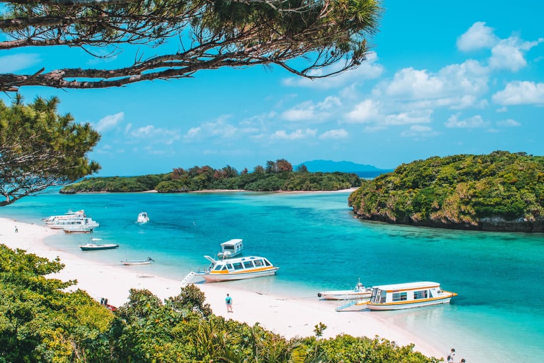 Clear shallows and coral sand in the Yaeyama islands